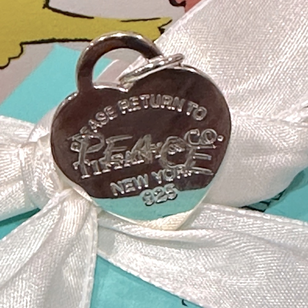 SOLD Authentic Tiffany & Co. retired large Heart Peace charm